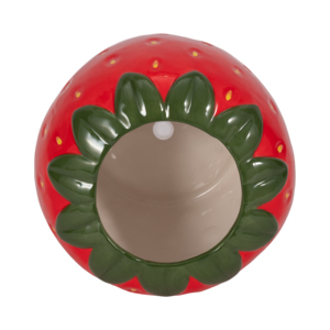 Pot de fleurs décoratif en céramique en forme de fraise pour l'intérieur, l'extérieur et la présentation en jardin - Product Image 5