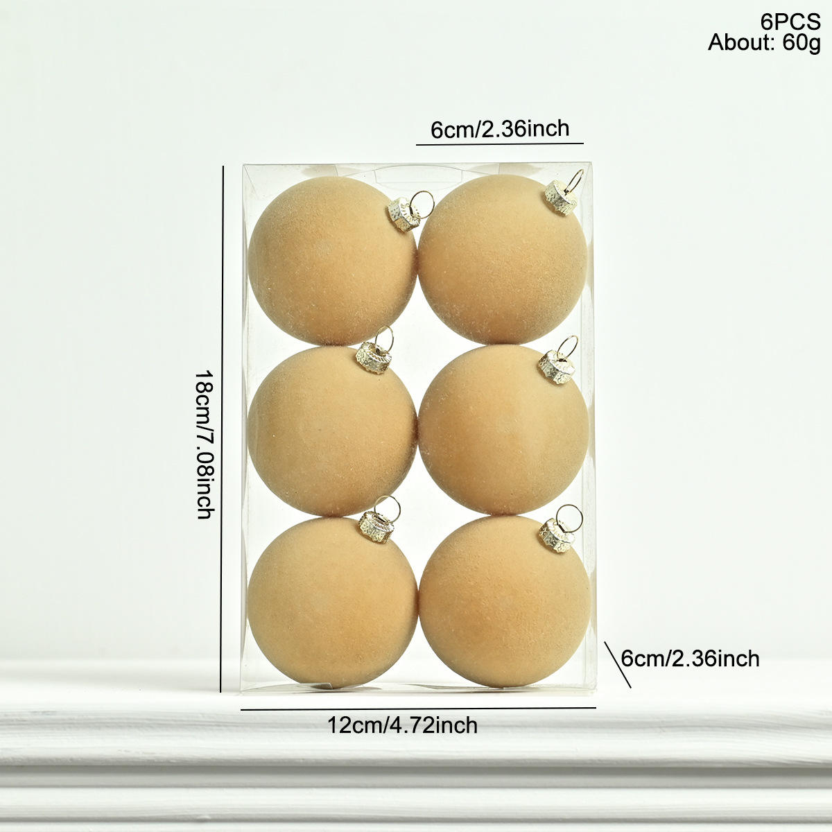 ลูกบอลฝูง6-6ชิ้น-สีกากี