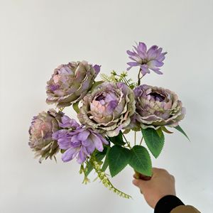 Simulated Peony <b>Flowers</b> <b>Single</b> Branch Silk <b>Flower</b> High Simulation Wedding Decor Home Furnishing - Product Image 1
