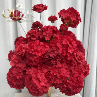 Boule de fleurs artificielles en soie réaliste, faite à la main, longue durée, moderne, pour mariage, Noël, Pâques, centre de table décoratif