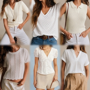 Wholesale Mixed Lot Ladies Tops Bulk <b>Bundle</b> Women's Knit Satin Lace Blouses Camisoles Summer Casual Tops - Product Image 2