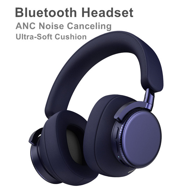 New  Headset with ANC Noise Canceling Removable Battery Over-Ear Wireless Headphone Foldable Ultra-Soft Cushion