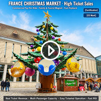 Manège familial rotatif à contrôle autonome en forme d'avion, thème sapin de Noël, pour enfants et adultes, pour parcs d'attractions et fêtes foraines, à vendre
