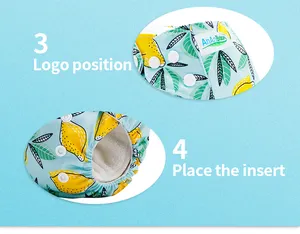 Hot Sale OEM 1 Size Adjustable Washable Reusable Printed Cloth Diaper With Suede Cloth Linner For Baby For Sale