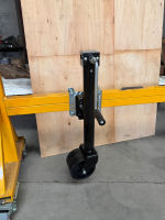 Nouvelle machine d'irrigation avec pieds à double roues, support pivotant, plaque perforée, manivelle détachable, poignée démontable, acier Q235B, certifiée CE