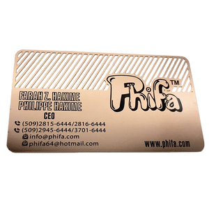 Fabrieks prijs metalen cadeaukaart roségoud metalen kaart roestvrij staal blanco visitekaartje voor zakelijk cadeau bedrijfsgeschenk - Product Image 2