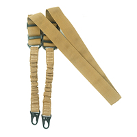 Sangle tactique à 2 points, longueur réglable, sangle d'épaule en nylon durable, élastique avec crochet métallique pour les sports de plein air et la chasse