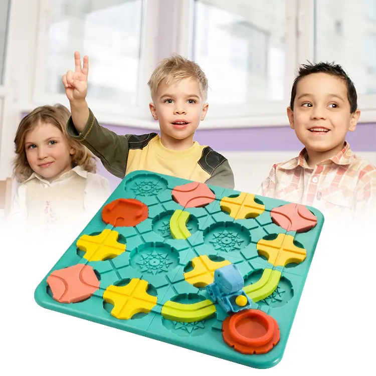 Road Builder Game Logical Puzzle Track Stem Toy Car Brick Enhancing Children Brain Teaser Puzzles Logical Road Builder track toy