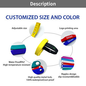 Reloj pulsera de silicona con RFID regrabable y NFC 13,56 Mhz 213/215/216 Clon Tarjetas de control de acceso en blanco - Product Image 5