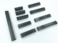 Conector de ranura para tarjeta con paso de 2.54mm, S-2.54, chapado en oro, sin orejetas de montaje, color negro, color verde