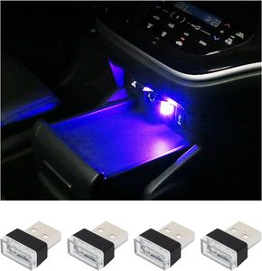 Lampe d'ambiance LED USB pour l'intérieur de la voiture, mini lampe décorative LED portable pour voiture, kit d'éclairage ambiant avec interface USB - Product Image 3