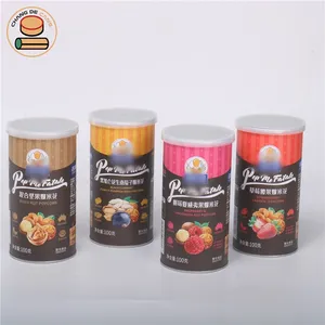 Dia 65mm Kraft Tube Paper Cylinder Packaging Paper Tube Airtight Food Grade Chip/ Puffed Food Empty Can