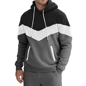 Chándal con Capucha para Hombre, Color Sólido, Manga Larga, Informal, para Invierno, con Bolsillos Laterales, Cierre con Cordón, Corte Regular, 100% Algodón, Ligero - Product Image 4