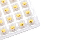 Interruptores Gateron KS-3X1 Milky Yellow V2 con 5 Pines RGB Lineales de 63g y Vástago MX para Teclado Mecánico