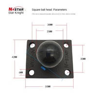 Support de tablette PC en métal N-STAR Jiaming tête carrée Base fixe modèle de moule privé boule de NPHA-C-véhicule d'ingénierie transfrontalier