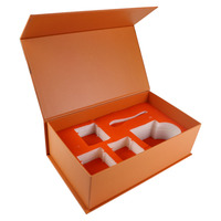 Boîte cadeau magnétique personnalisée pour vin avec insert en mousse, emballage en papier pour bouteille de vin, boîtes d'emballage personnalisées pour verres à vin