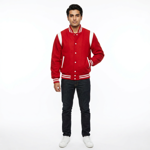 Chaqueta Varsity Personalizada de Alta Calidad, Estilo Moderno 2025, 100% Algodón, Cuello Alto, para Hombre y Mujer, con Logotipo Personalizado - Product Image 1