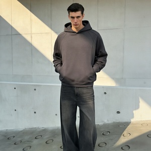 Sweat-shirts oversize décontractés de style streetwear avec logo personnalisé, coupe ample, fournisseur de vêtements chauds, survêtements en molleton épais pour hommes, patchwork pour l'hiver - Product Image 1