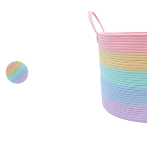 ตะกร้าสานสำหรับใส่ของในบ้านตะกร้าหนังแบบพับได้พับได้ขนาดใหญ่ - Product Image 2