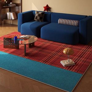 Alfombra de Terciopelo Antideslizante de Lujo Ligero Retro, Resistente a la Suciedad y Fácil de Cuidar, <span class=keywords><strong>para</strong></span> Sala de Estar, Dormitorio/Estudio, Mesa de Centro - Product Image 1