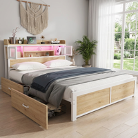 Sommier de lit moderne inclinable en bois et fer durable personnalisé avec tiroir, du simple au king size, pour hôtel, appartement, chambre à coucher, meubles