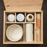 Ensemble cadeau matcha personnalisé OEM, bol en céramique Chawan, fouet en bambou Chasen, cuillère à thé Chashaku, boîte en bois, emballage personnalisé avec logo, ensemble matcha