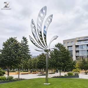 Scultura Cinetica a Vento in Acciaio Inossidabile, Albero <span class=keywords><strong>di</strong></span> Dente <span class=keywords><strong>di</strong></span> Leone in Metallo per Decorazione Paesaggistica <span class=keywords><strong>di</strong></span> Parchi, Piazze, Giardini e Resort - Product Image 5