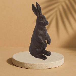 Cổ điển đúc sắt dài Tai Thỏ tượng: Sân trang trí thủ công - Product Image 3