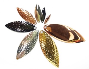 Cuchillas de Willowleaf para Spinner, Martilladas, Lisas, de Latón Niquelado o Pulido, Tamaños 0, 1, 2, 3, 4, 5, 6 - Product Image 1