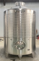 Cuve de Fermentation Verticale OEM Précise en Acier Inoxydable 304/316 avec Plaque à Alvéoles et Chemise de Refroidissement 2000L-5000L 3000L