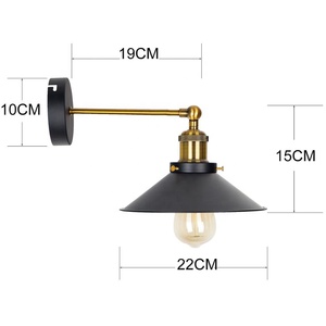 Lampada <span class=keywords><strong>da</strong></span> <span class=keywords><strong>Parete</strong></span> <span class=keywords><strong>Vintage</strong></span> in Ferro Verniciato E27 per Illuminazione Domestica Retrò - Product Image 6