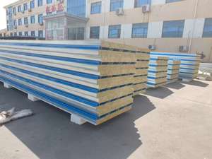 Panneau sandwich isolant en laine de roche de qualité professionnelle, <span class=keywords><strong>anti</strong></span>-corrosion, avec bordure en PU de 75 mm, pour entrepôts modernes aux Philippines - Product Image 5