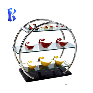 Bien de <span class=keywords><strong>acero</strong></span> <span class=keywords><strong>inoxidable</strong></span> al por mayor buffet de boda de 3 niveles pastel bandeja <span class=keywords><strong>para</strong></span> servir <span class=keywords><strong>el</strong></span> té de la tarde de pie - Product Image 5