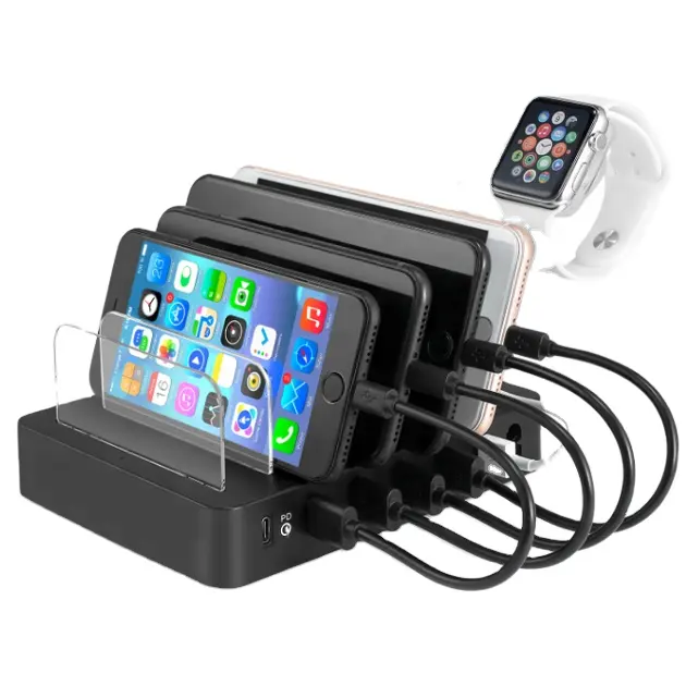 30W 34W 50W 63W 105W 4 5 6 8 Ports Docking Station Charger 6 ports smart phone charge station multi tablet charging station