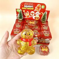 Nouvelle Collection Édition Limitée Noël Bonbons de Malt Dorés Jouet Anti-Stress à Rebond Lent Dessin Animé