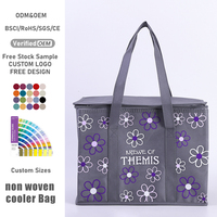 Sac isotherme portable réutilisable en non-tissé avec doublure intérieure en aluminium pour une excellente isolation thermique