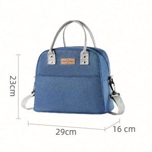 Sac à bento isolé portable Oxford personnalisé avec logo Sac de repas de grande capacité pratique pour le voyage Sac thermique - Product Image 5