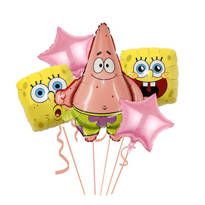 Ingrosso <span class=keywords><strong>SpongeBob</strong></span> ridente e Patrick Star in alluminio palloncino Set di espressione pacchetto giocattoli per bambini palloncini - Product Image 6