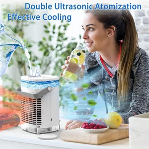 Ventilador de Aire Acondicionado Portátil Mini 2023, Ventilador de Escritorio Pequeño con Oscilación Automática, Acondicionador de Aire Recargable - Product Image 5