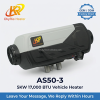OkyRie AS50-3 5KW 12V/24V Pemanas Diesel 5000W Auto ECU Diagnosis Mandiri Pemanas Kabin Truk