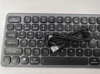 Keyboard portabel Mini, 2.4G BT Mode ganda nirkabel dengan Touchpad dan penerima Nano Usb
