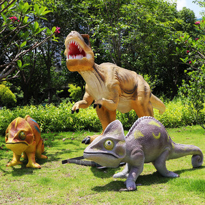 Grande sculpture de dinosaure T-Rex en résine, peinte à la main, durable, statue décorative d'extérieur pour parc d'attractions, complexe hôtelier, centre commercial - Product Image 2