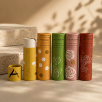 Tubes d'emballage pour baume à lèvres imprimés avec logo, couleurs et tailles personnalisées, contenants pour bâtonnets déodorants, tube en papier de 30 g, déodorant pressurisé
