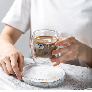 Venta al por mayor de fábrica, logotipo personalizado, Base pesada, gafas de oso de roca de cristal, vasos de cristal de whisky con fondo roscado clásico antiguo - Product Image 5