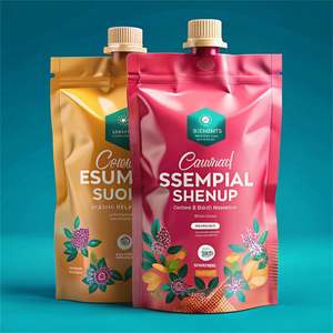 Bolsas de plástico impresas personalizadas para vino negro, bolsa para comida de mascotas con pico y cremallera, sellado dual a prueba de humedad - Product Image 1