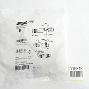 Connecteur de données PLC 1424695 Sacc-m12msb-3pl Sh <span class=keywords><strong>Pb</strong></span> / Emballage d'origine neuf pour produit sous garantie - Product Image 1