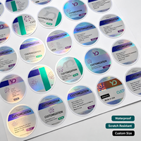 Étiquettes holographiques personnalisées pour flacons de 3 ml, conception gratuite, pour flacons en verre de laboratoire