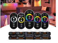 Éclairage et accessoires d'éclairage, variateurs de lumière, contrôleur LED RGB 10A 3 canaux RF tactile et télécommande colorée en fer