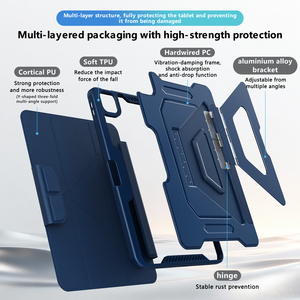 Funda para Tablet Resistente a Golpes, Funda de Cuero PU para Tablet, Funda Magnética Extraíble para <span class=keywords><strong>iPad</strong></span> <span class=keywords><strong>Pro</strong></span> 11, Funda con Soporte para Tablet - Product Image 4