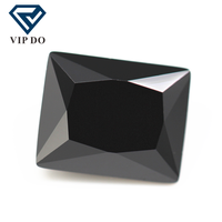 5a grade 3*5mm-13*18mm baguette coupée à la machine zircon cubique noir pierres précieuses synthétiques en vrac découpées à la machine pierres CZ en forme de baguette